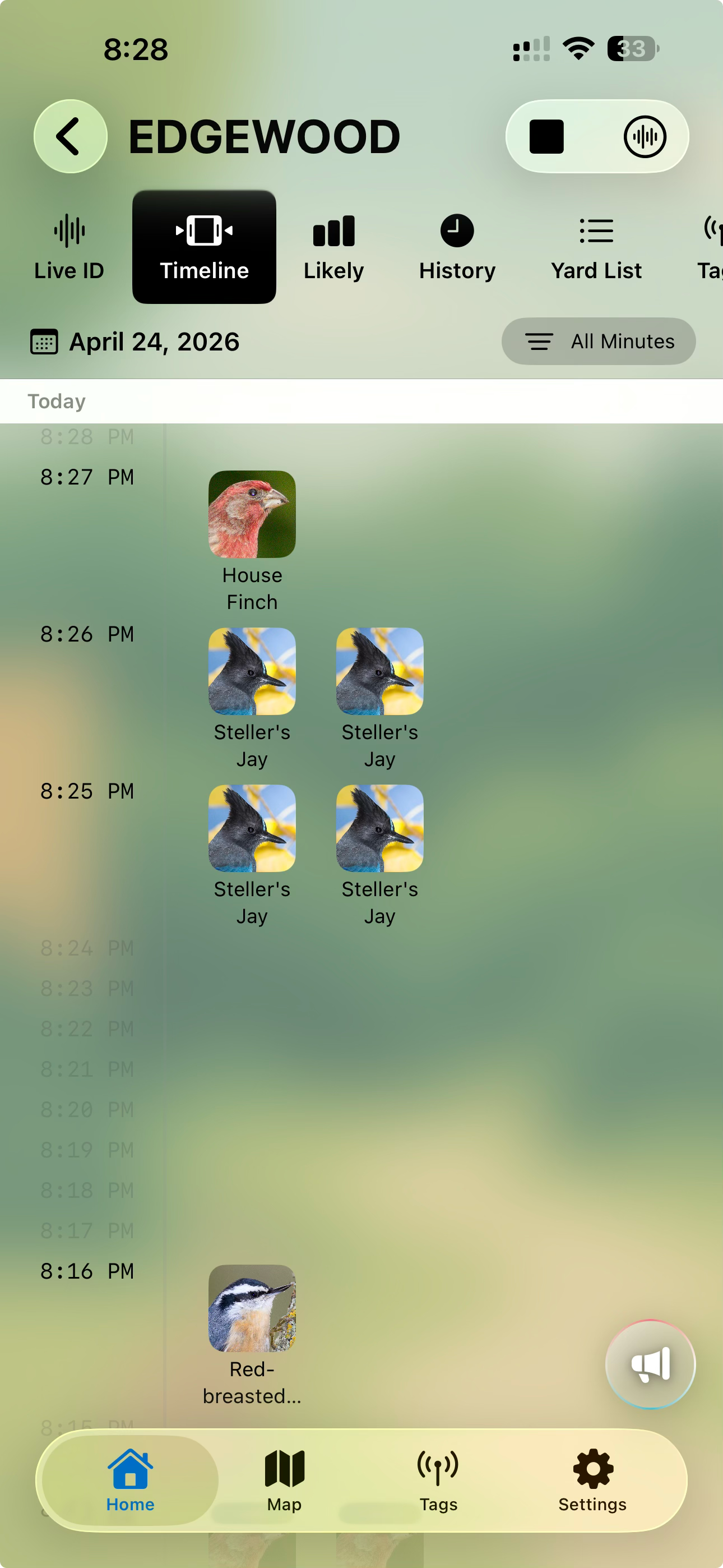 Terra Listens iOS - Live Map view