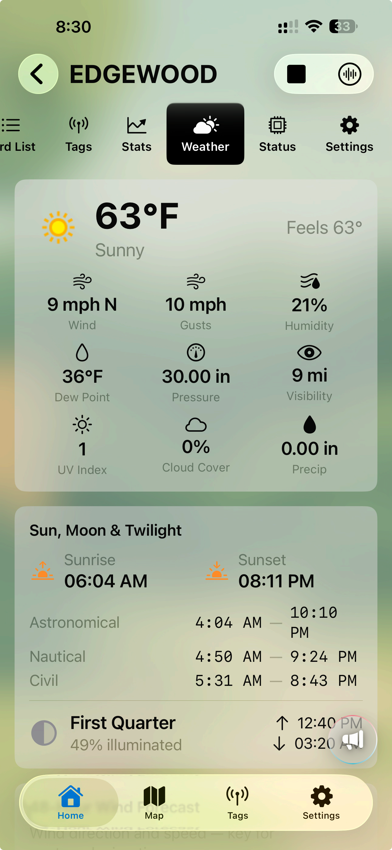 Expanded weather forecasts, wind direction trends, and more