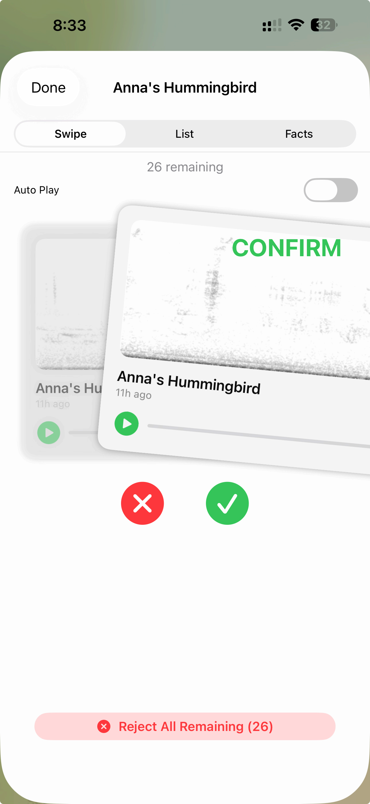 Review every bird ID on your yard list and confirm the AI got the species right
